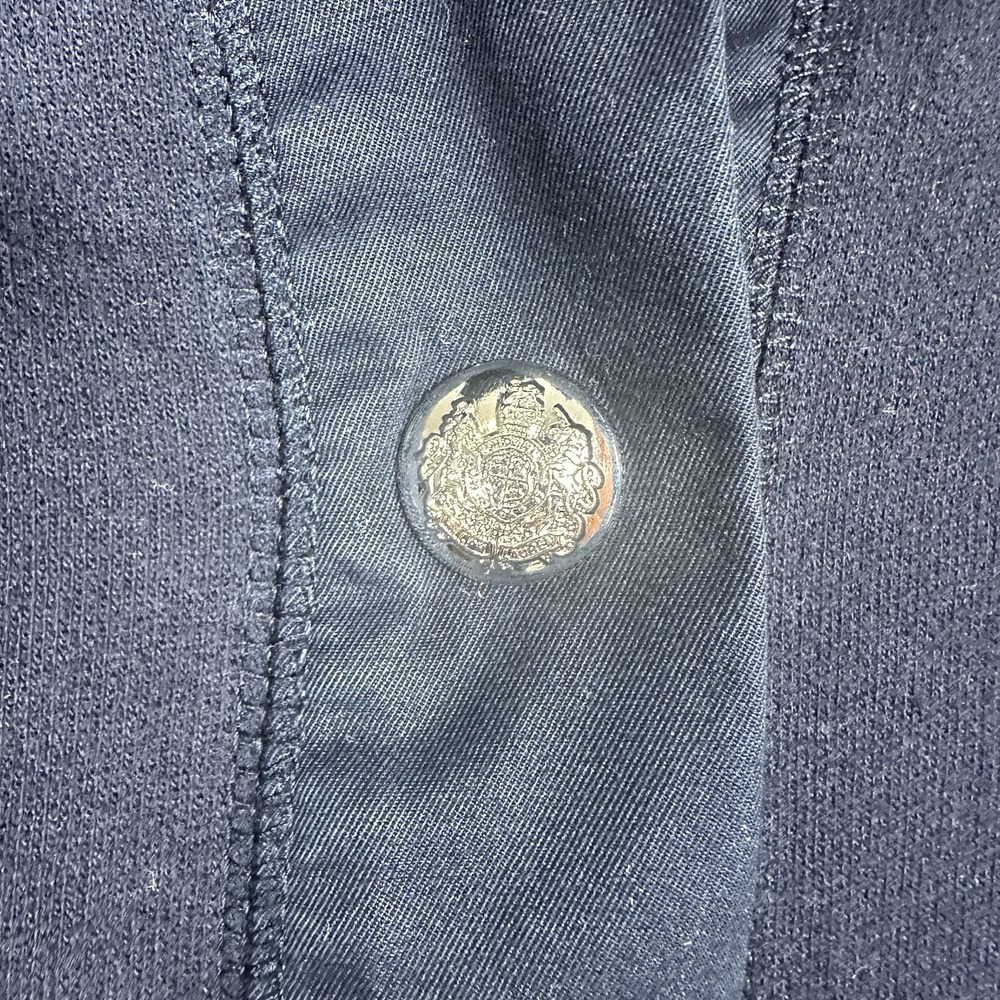 Lauren Ralph Lauren Cardigan Sweatshirt Womens XL Navy Blue Silver Snap Front - Picture 4 of 6